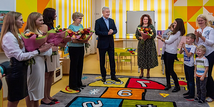  Мэр Москвы Сергей Собянин посетил детский сад компании «РГ-Девелопмент» в рамках строительства ЖК «Семеновский парк»