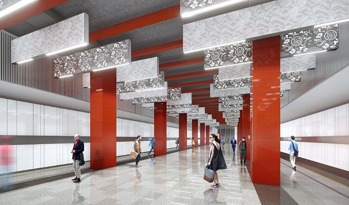 На станции  БКЛ  "Мичуринский  проспект" скоро  стартует  монтаж декоративных панелей  