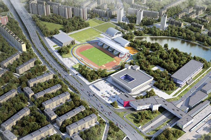 Реконструкция стадиона «Москвич» выполнена на 80%